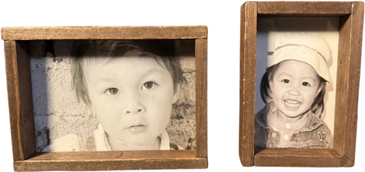 Fotolijsten | Set van 2 stuks | Brussels Bruin | Fotolijst | Foto frame | Hout & Glas | Nieuwe woning | Verhuisd | Woonaccessoires | Woonaccessoire | Decoratie | Decoratief | Deco | Verhuizen | Familie | Vrienden | Moederdag | Vakantie | Stoer | Mooi