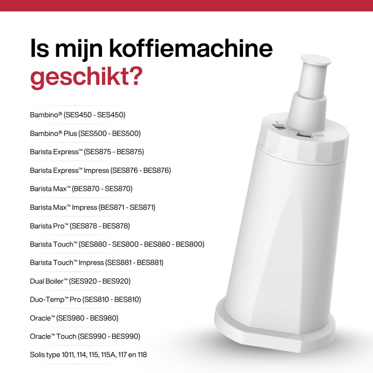 4x Eccellente Waterfilters voor Sage Barista Express - SES008 & BES008 Espressomachine - 4 stuks - voor Koffiemachines - Oracle - Dual Boiler - Solis - Duo Temp - Bambino Plus - 12 maanden gefilterd water — afbeelding 4