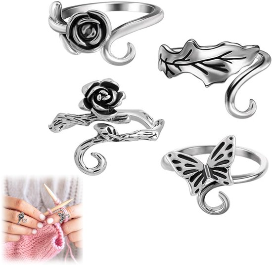 4 pièces - anneau au crochet - anneaux au crochet - anneau au crochet réglable - support de tension de fil - accessoires au crochet