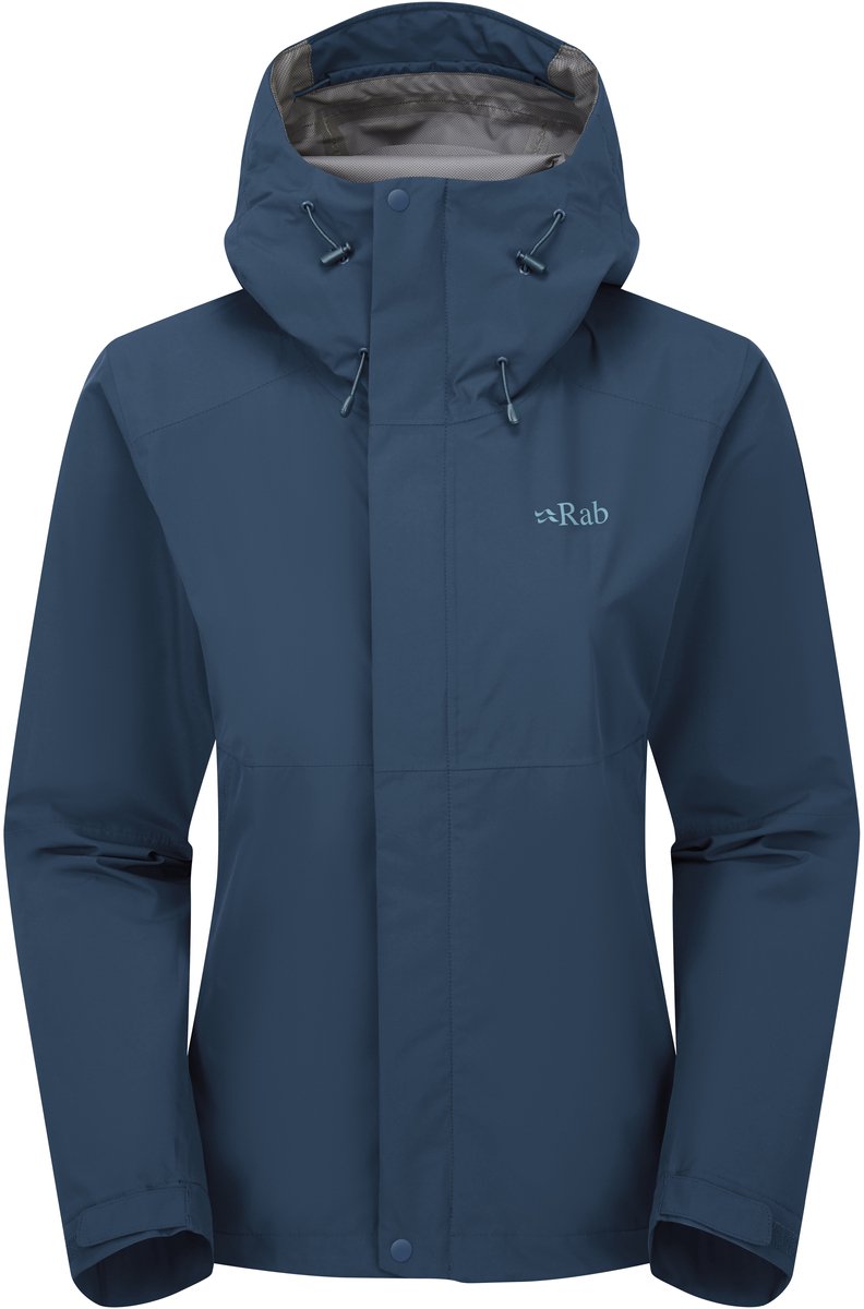 RAB Downpour Jacket Womens Outdoorjas Dames Blauw