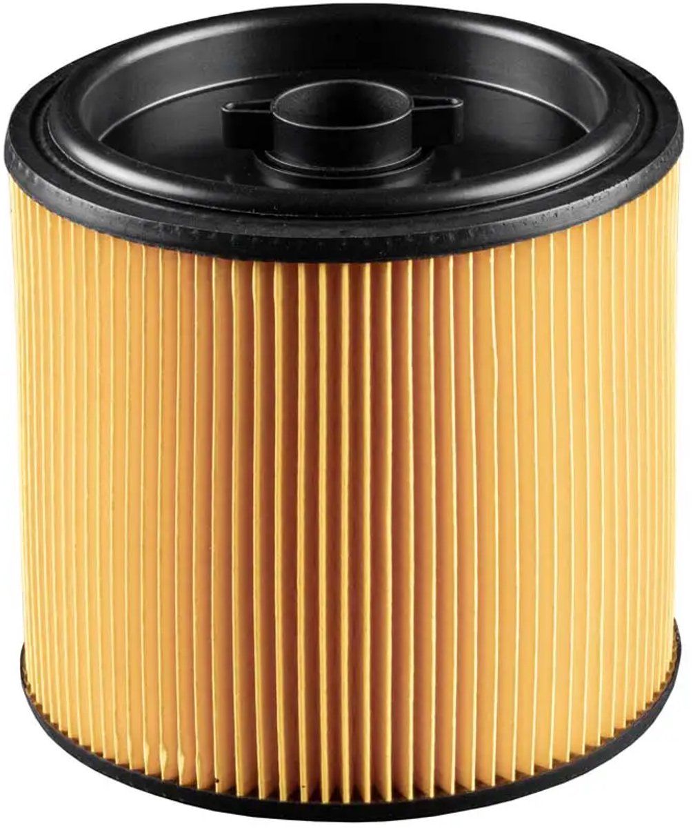 SQOON® Cilinderfilter geschikt voor Parkside PNTS 1500 C4 - Gelijk aan model: 91099009 - Met stalen binnenrooster en klemdeksel - Ø15 cm, 17,5 cm hoog - Past op o.a. Karcher, Rowenta, Metabo, Aquavac