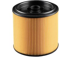 SQOON® Cilinderfilter geschikt voor Parkside PNTS 1500 C4 - Gelijk aan model: 91099009 - Met stalen binnenrooster en klemdeksel - Ø15 cm, 17,5 cm hoog - Past op o.a. Karcher, Rowenta, Metabo, Aquavac