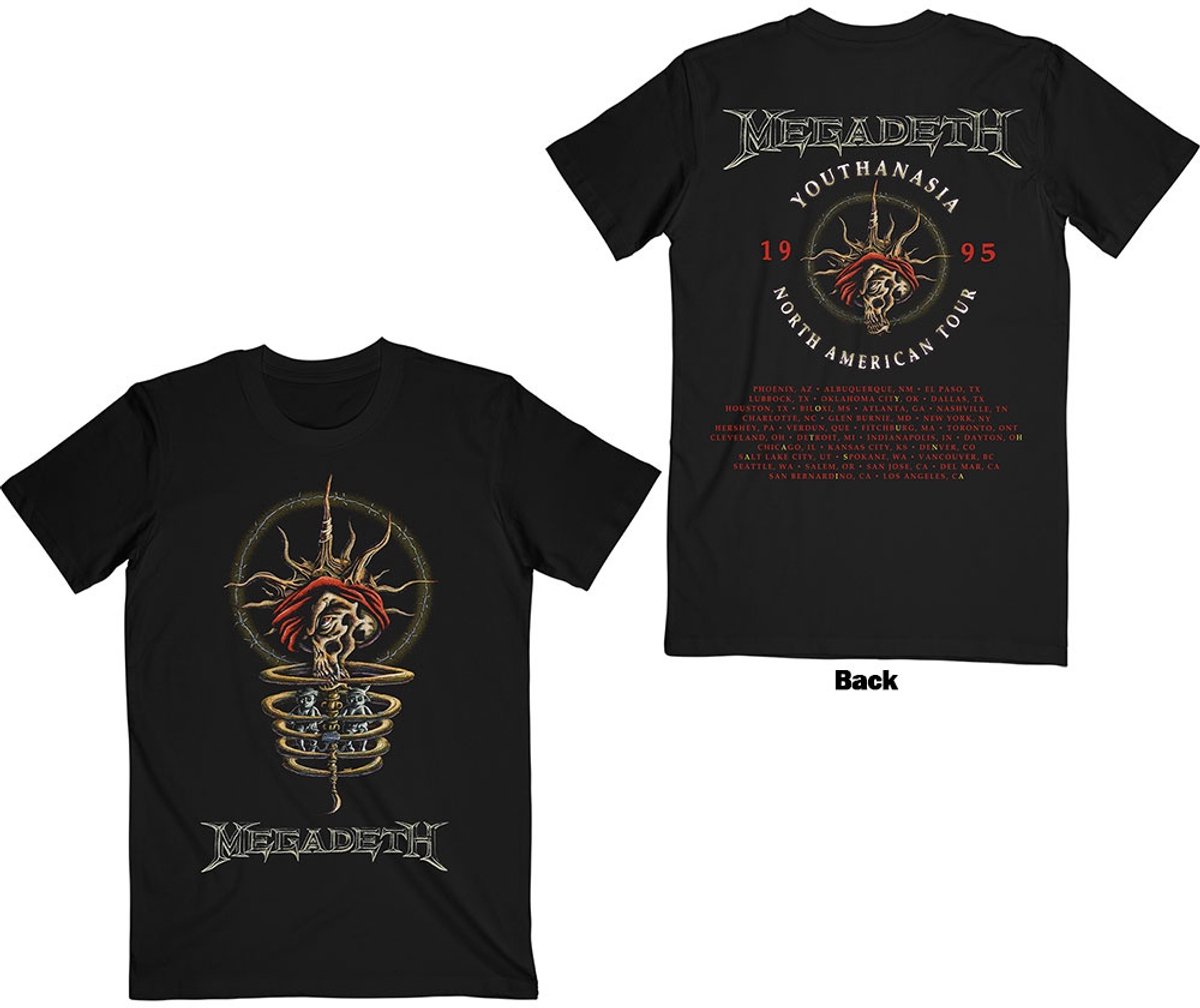 Megadeth - Youthanasia 1995 North American Tour Heren T-shirt - L - Zwart