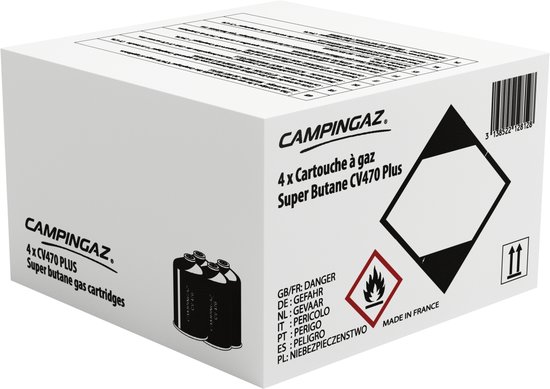 Campingaz CV470 Plus cartridge - 4 stuks - kliksysteem - 450 gram