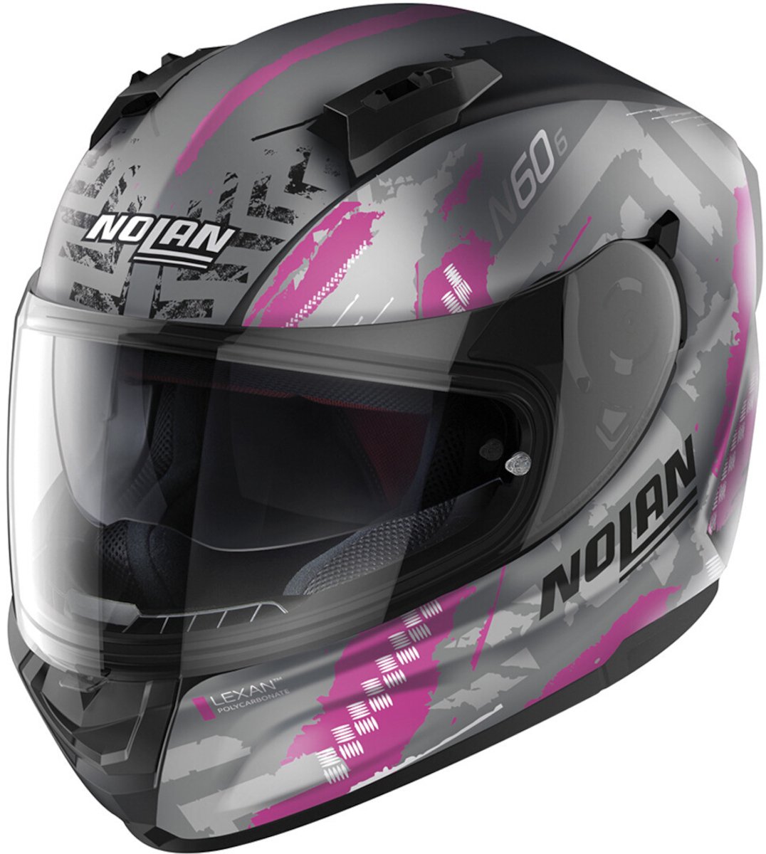Nolan N60-6 Wheelspin 060 Matt Grey Pink - Maat S - Helm