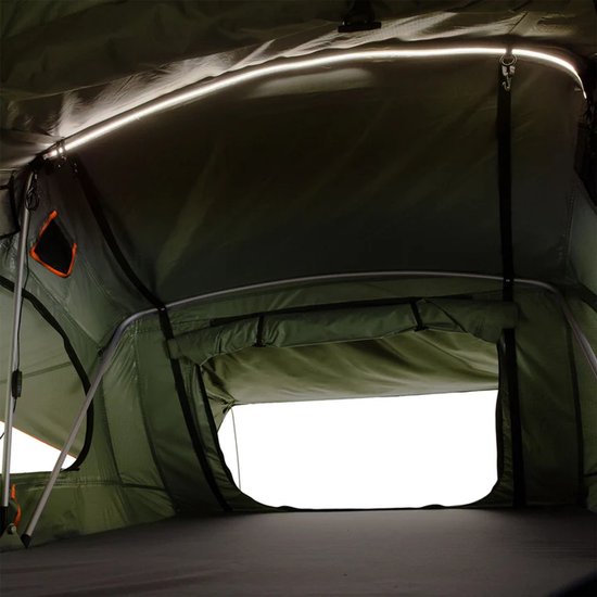 Daktent Lago - 2-personen - Incl. Matras - Zwart / Olijfgroen van Merkloos — afbeelding 4