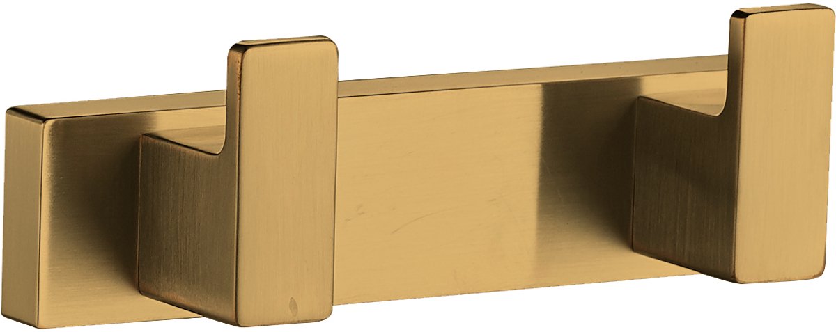 Plieger altea badkamer haakjes - dubbele haak - geborsteld goud