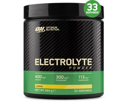 Optimum Nutrition Electrolyte Powder - Lemon - Elektrolyten Sportdrank - Poeder - Suikervrij - Electrolytes Drink - 246 gram (33 Servings)
