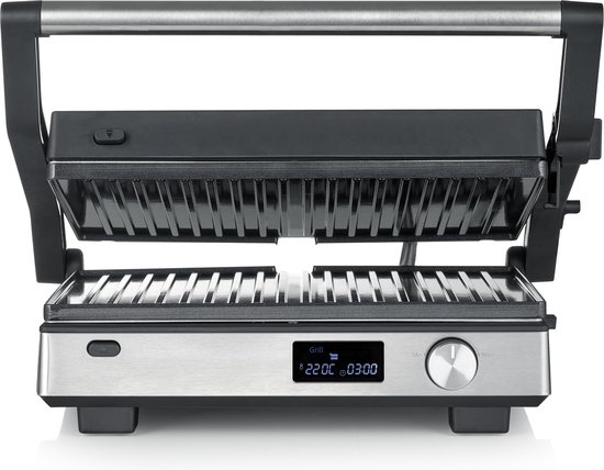 Severin 2380 Contactgrill Zwart, Zilver — afbeelding 5
