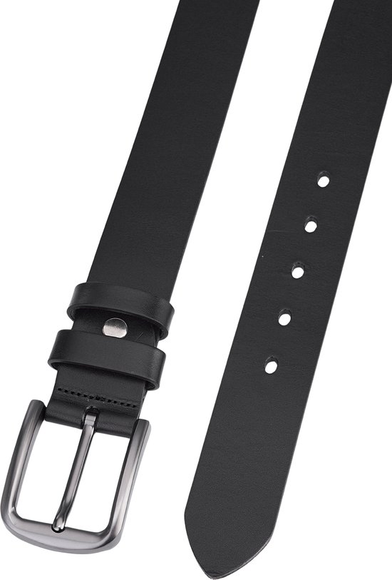 The Leather Goods Craft - Riem de buffle de haute qualité - Cuir intégral - Zwart - Ceinture en cuir de Premium - Ceintures de Luxe pour hommes - Taille 120