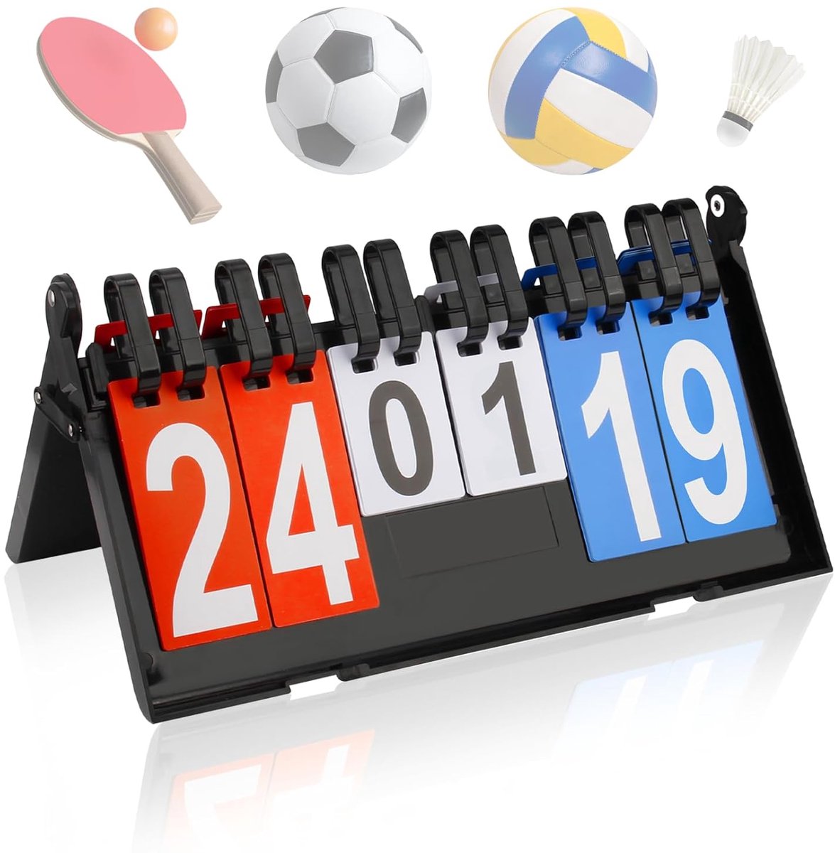 Draagbaar Scorebord - 6-cijferige combinatie - 1 stuk - PVC en ABS - 38 x 21 cm