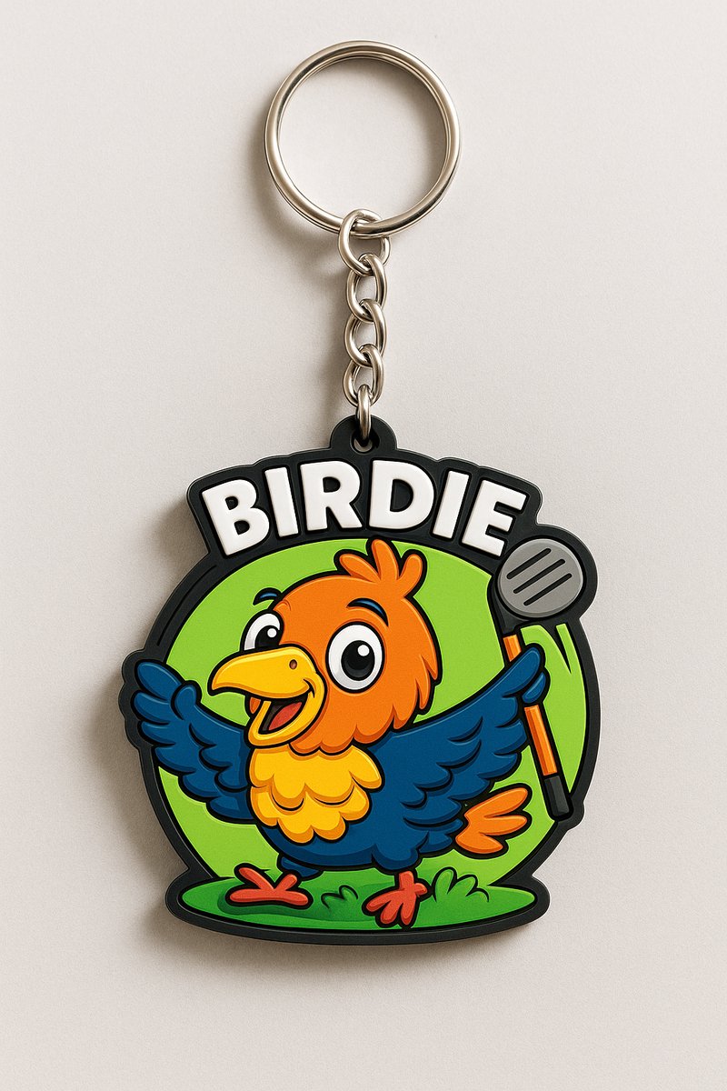 Birdie Golf Sleutelhangers – Set van 2 – Metaal & PVC – Cadeau Set
