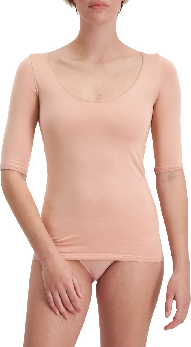 Noshirt Half Sleeve - SoftTouch Tencel - Round neck / Invisible Rose / XXL