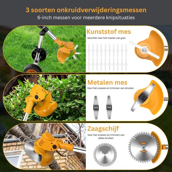 DailySupplies® Onkruidborstel Electrisch - Bosmaaier - Grastrimmers met Accu van DailySupplies® — afbeelding 2