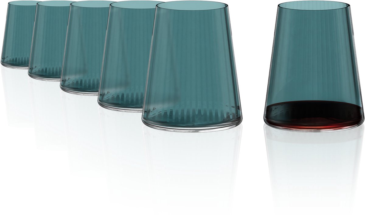 Stölzle Lausitz Symphony Tumbler Teal Set van 6 - 38cl