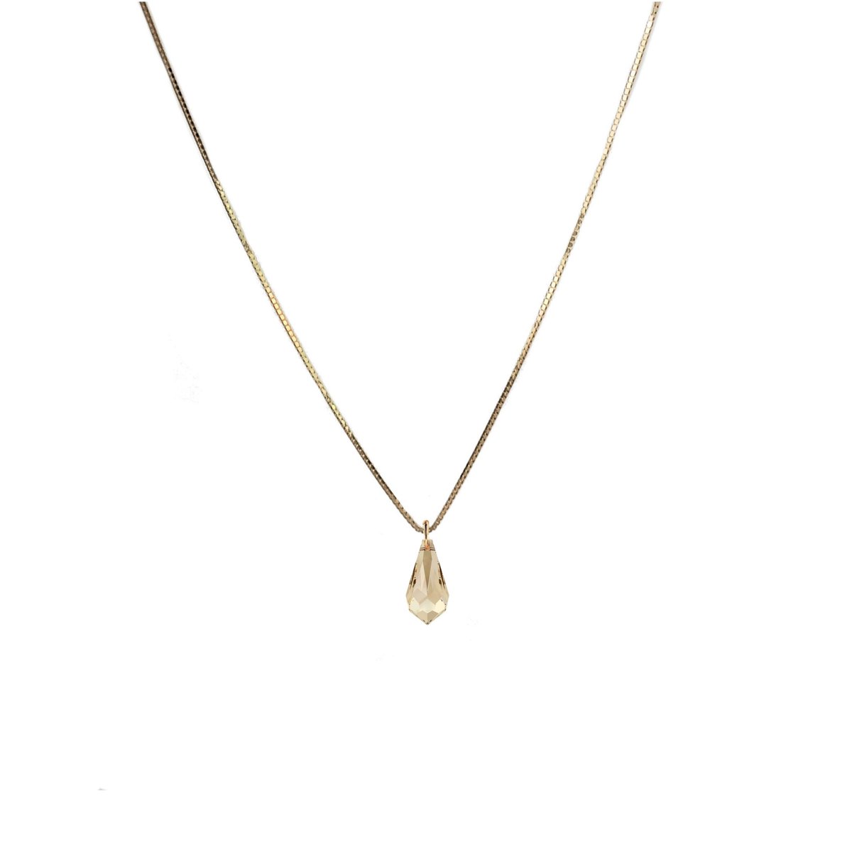 Bliss Golden shadow Necklace - Swavoski - 18 karaats verguld - Bliss Label