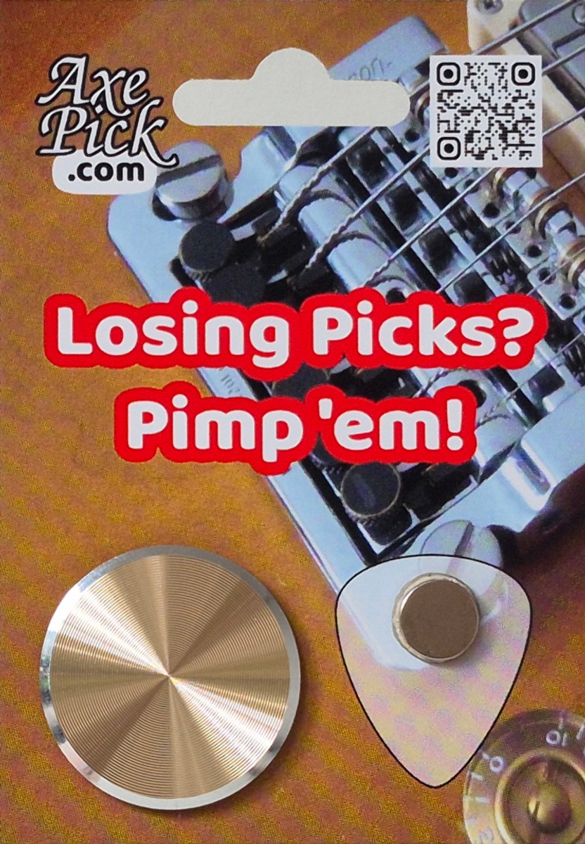 AxePick - Gitaar Plectrum houder - Goud kleurig