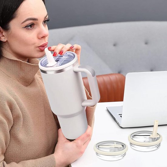 Bekerdeksel, skinny tumbler-reservedeksel met rietje, lekvrije Bekerdeksel, skinny tumbler-reservedeksel met rietje, lekvrije