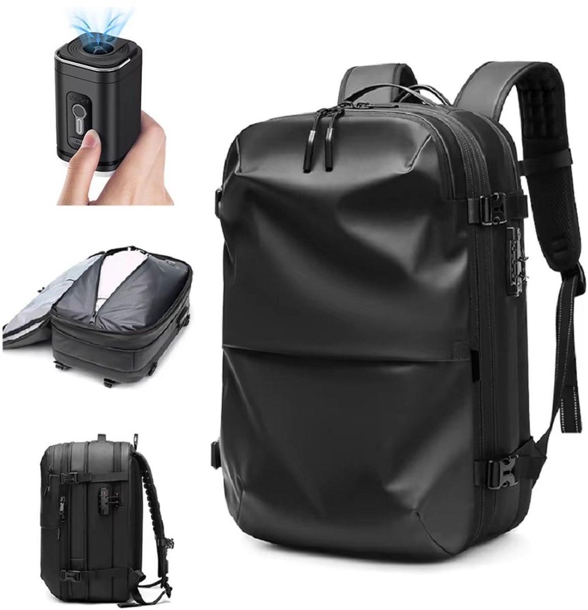 Vacuüm Rugzak - Reistas - Inclusief Vacuümpompje - Handbagage - Grote Reisrugzak voor Dames en Heren - Reizen Gadget - Vliegtuig, Koffer, Reisrugzak, - Waterdichte Reistas - Rugzak - Voor Reizen, Zaken, Zakenreizen, Weekend