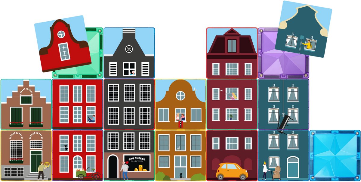 Coblo Magneet Toppers Little Amsterdam 60 stuks -Magnetisch speelgoed - Educatief speelgoed - Cadeau kind - Speelgoed 3 jaar t/m 12 jaar — afbeelding 3