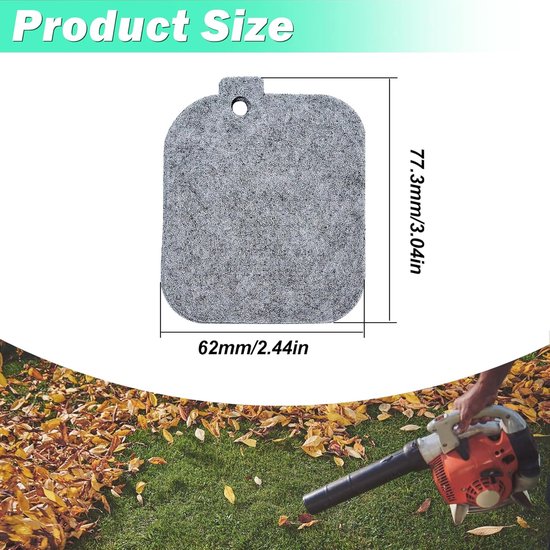Geschikt voor 5-pack luchtfilter voor Stihl BG55 BG45 BG46 BG65 BG85 SH85 SH55 BR45 BR45C bladblazer, vervanging 42291201800 van BlueStars — afbeelding 2