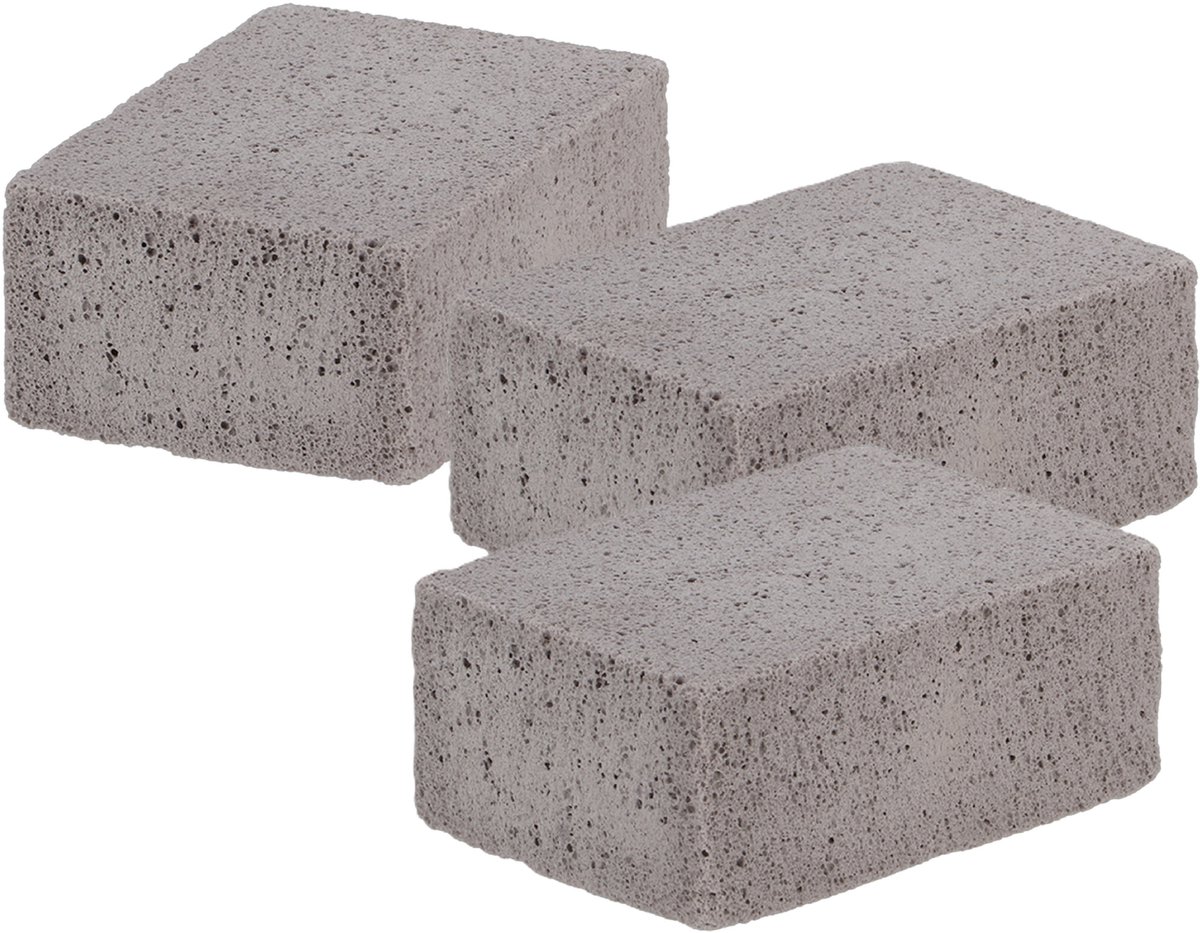 Fancy Flames BBQ Schoonmaak Steen - 3x - voor barbecue - BBQ reinigingsblok - 10 x 7 x 4 cm