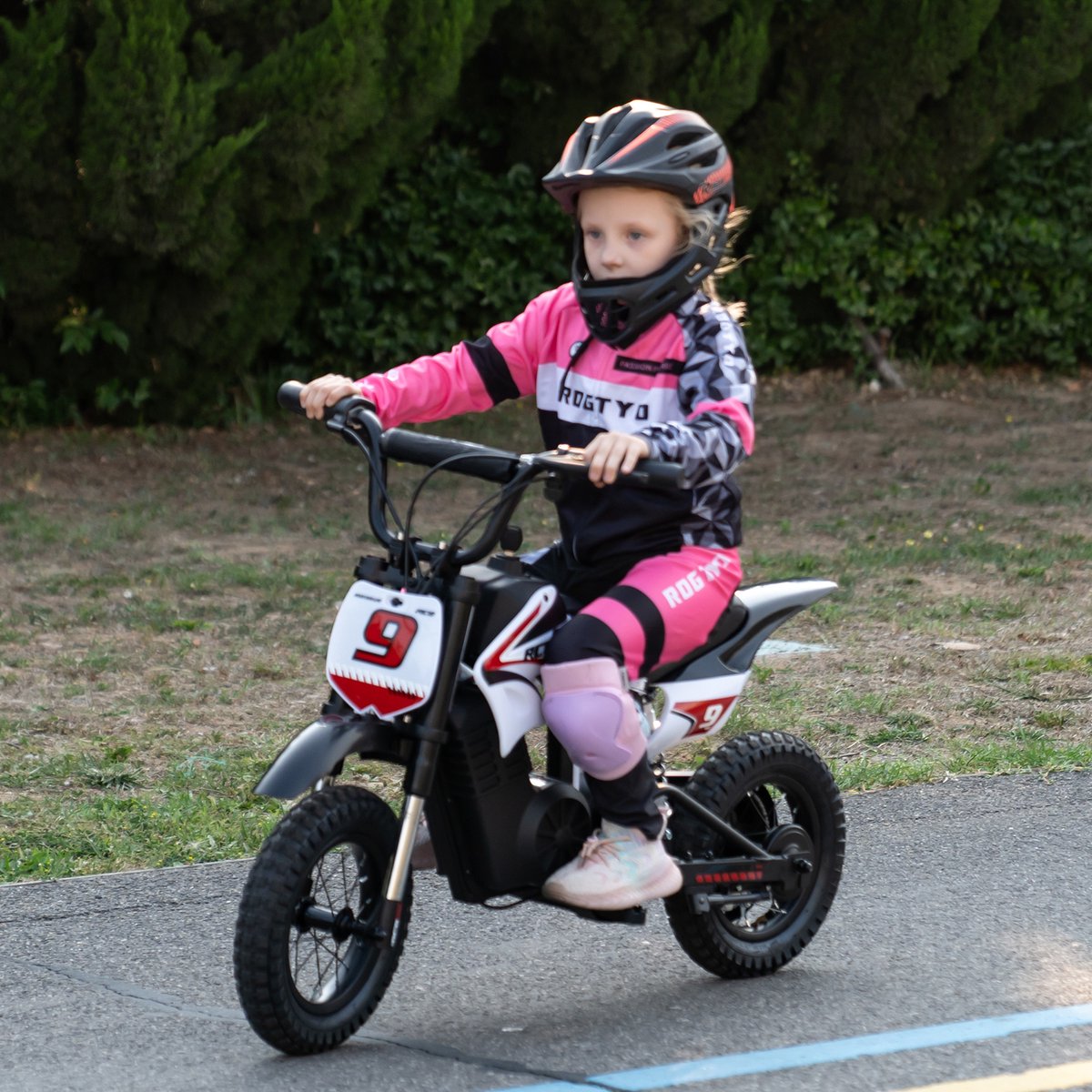 RCB R9XPRO 36V Elektrische Crossmotor (5-10 jaar) - 350W elektrische kindermotor - 3 Versnellingen-Max 25 km/u - Groente/Zwart — afbeelding 7