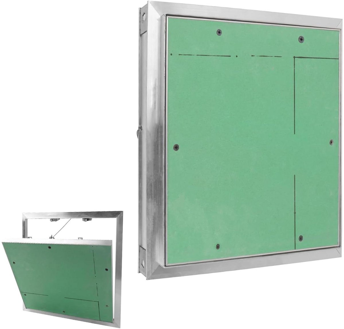 Inspectieklep aluminium frame 300 x 300 mm voor muur en plafond - gipsplaat inspectiedeur voor droogbouw en vochtige ruimtes
