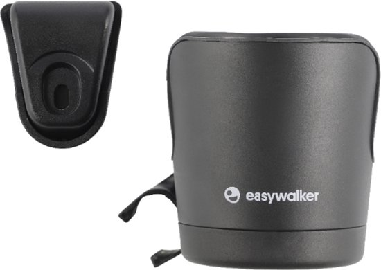 Easywalker Bekerhouder, Voor Easywalker kinderwagens en buggy's met Uniek Accessoiresysteem, Gemakkelijk te bevestigen en los te koppelen, Voor drinkflesjes - Zwart van Easywalker — afbeelding 4
