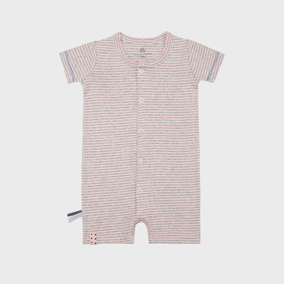 Baby rompertje OrganicEra biologische babyromper, gestreept
