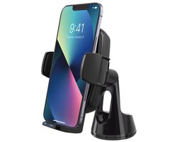 Scosche Wireless Charging Universal phone mount - Telefoonhouder auto - Dashboard / voorruit / Ventilatierooster - Draadloos opladen - Zwart