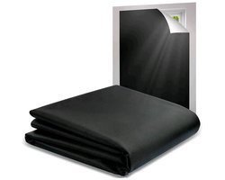 Verduisterend Rolgordijn - 300x145 cm - Draagbare Raamverduistering - Thermisch Rolgordijn Verduisterend - Zonder Boren - Geschikt VoorSlaapkamers, Kinderkamers, Kantoren, Hotelkamers, Huurwoningen en Zelfs Campers - Zwart