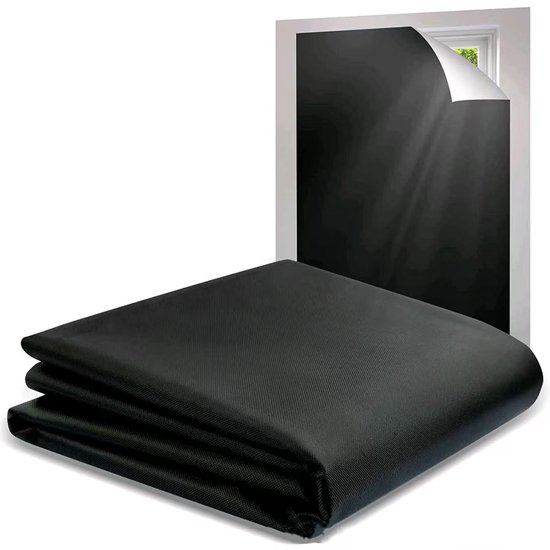 Store enrouleur occultant - 300 x 145 cm - Occultant portable - Store enrouleur thermique occultant - Sans Embouts - Convient aux chambres, chambres d'enfants, bureaux, chambres d'hôtel, locations et même aux Camping-cars - Zwart