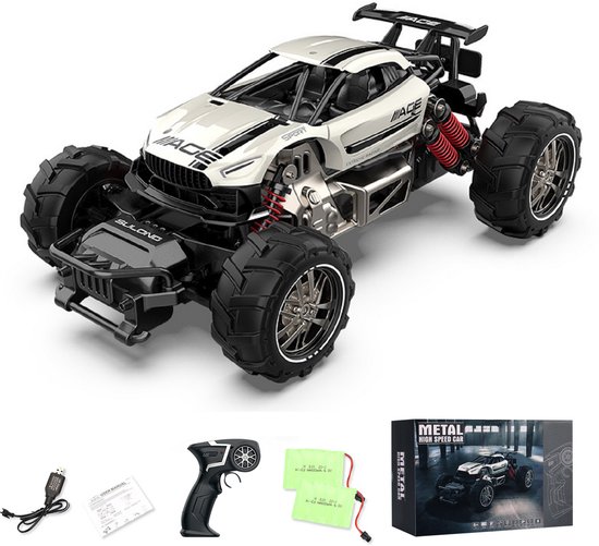 RC Auto CHIWIN - Monster Truck 1:14 avec 4 roues motrices et télécommande 2,4 GHz - Voiture jouet tout-terrain pour Enfants et Adultes - Voiture électrique avec batterie 6 V - RC Auto tout-terrain