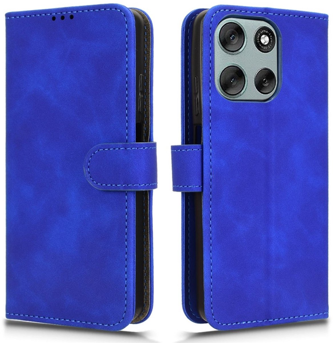 Coverup Hoesje - Geschikt voor Motorola Moto G56 Hoesje - Coverup Book Case - Blauw