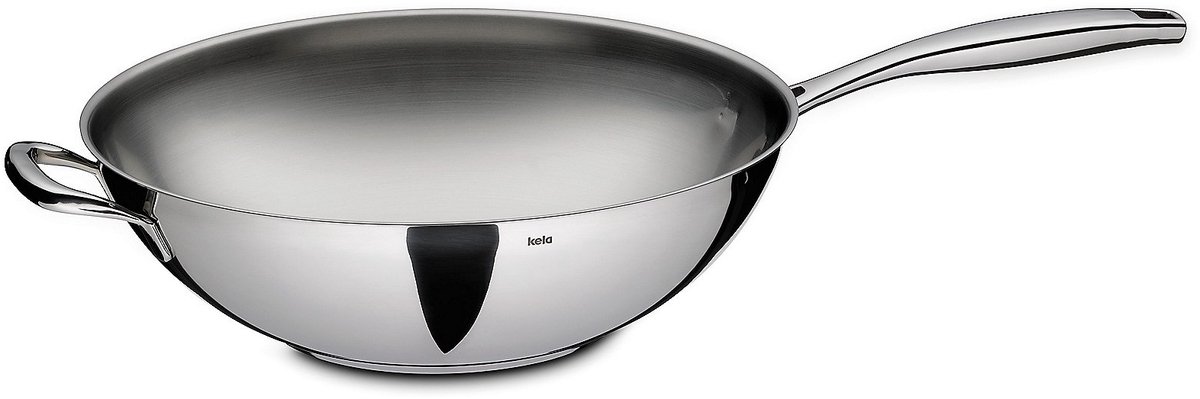 Wokpan RVS 32 cm - Kela | Flavoria