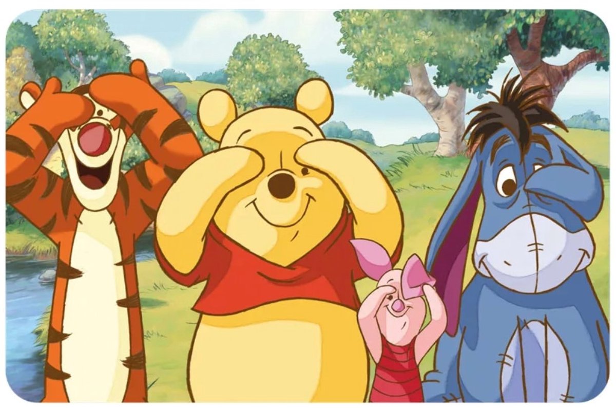 Winnie the Pooh Peekaboo placemat 43x28cm multicolor 2 stuks