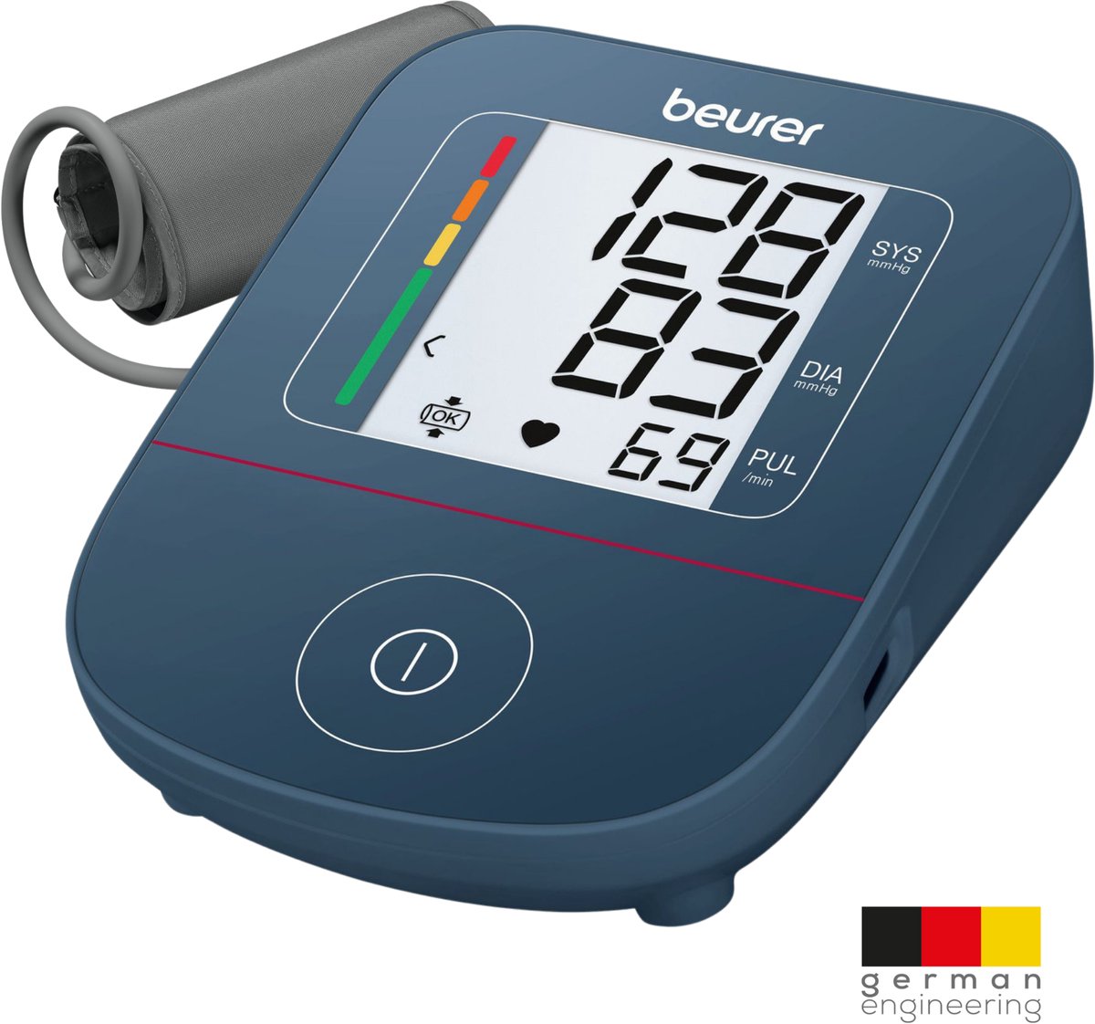 Beurer BM 25 Bloeddrukmeter Bovenarm – Medisch Gecertificeerd – Manchet 22-42 cm – USB-C Aansluiting – Eenknops-bediening – Onregelmatige Hartslagdetectie – Risico-Indicator – Incl. Batterijen – 5 Jaar Garantie