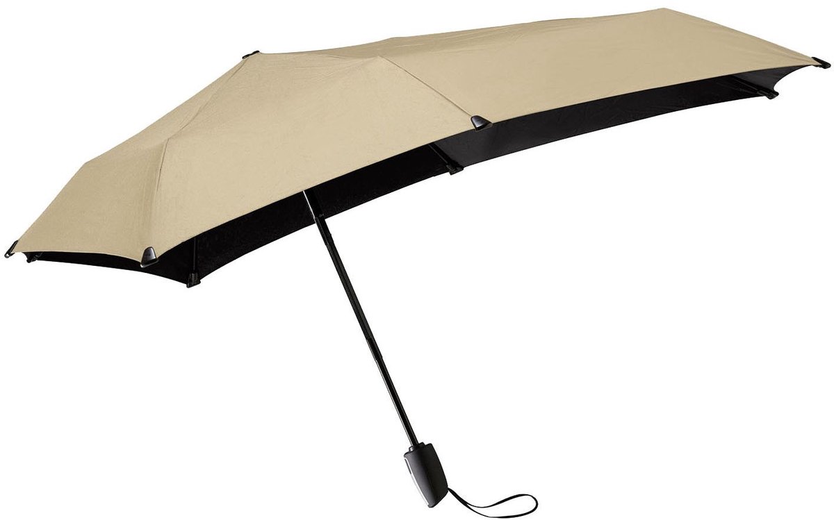 Senz Mini Automatic Foldable Storm Umbrella champagne brown