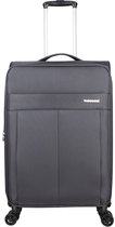Decent D-UPRIGHT Middelmaat koffer 66x40x27 – Reiskoffer met wielen - Lichtgewicht koffer – Reiskoffer midden - Veilig TSA Cijferslot – Spinner uitbreidbaar trolley - Grijs