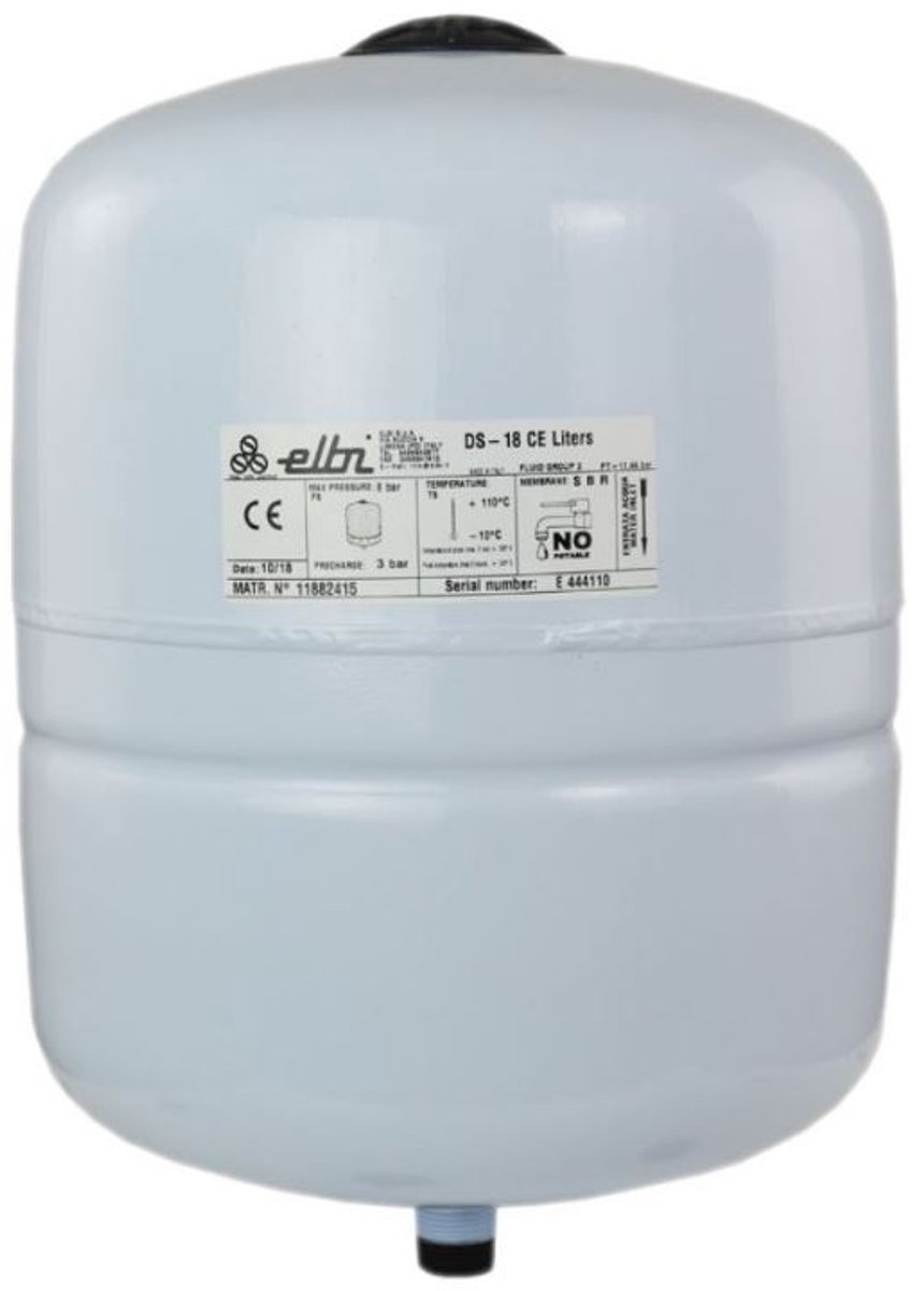 Elbi - Expansievat - DP 8 L - 3/4" - Verwarming en sanitair - universeel gebruik