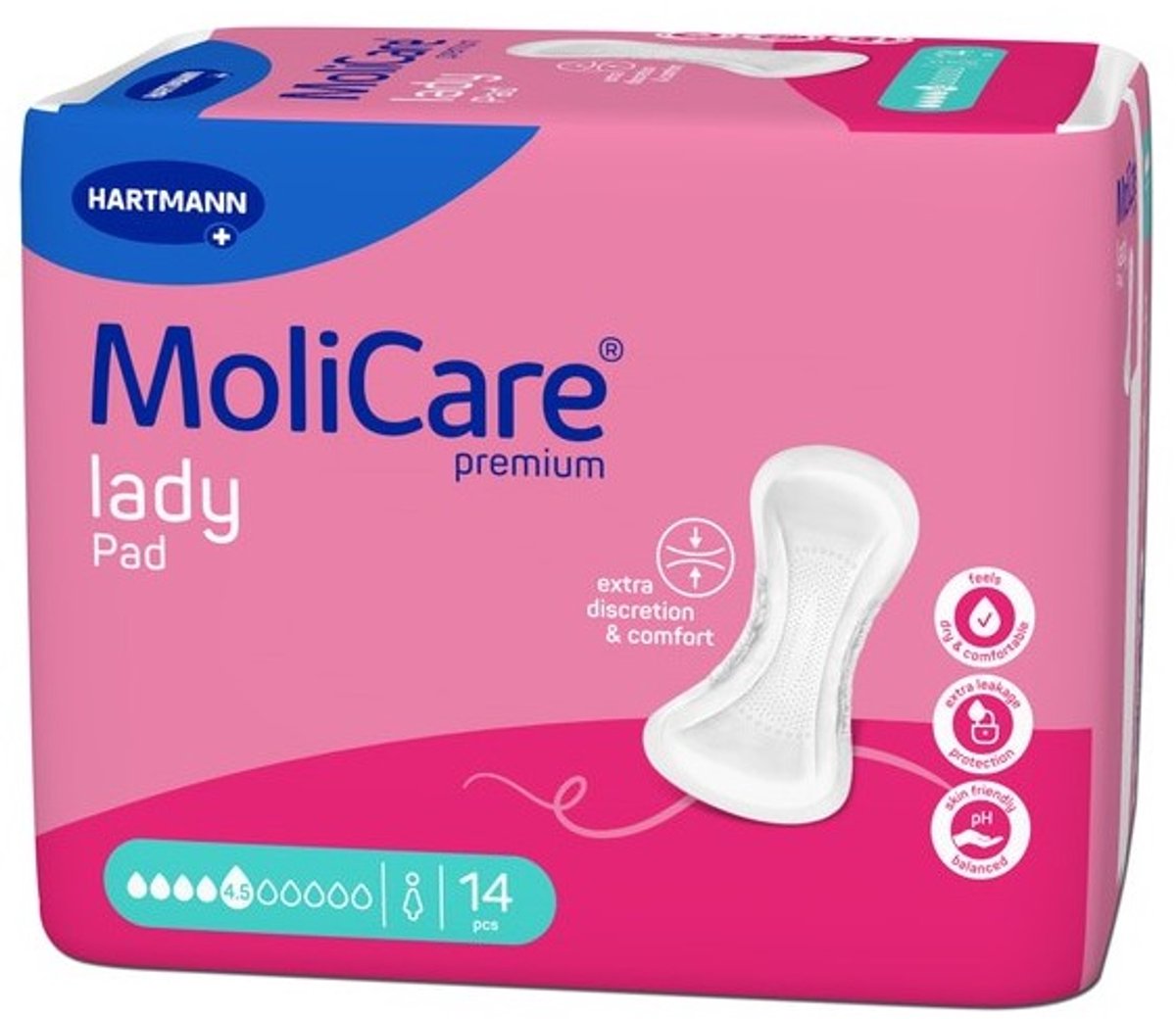 Hartmann Molicare Premium Lady Pads 4.5 druppels - 12 pakken van 14 stuks
