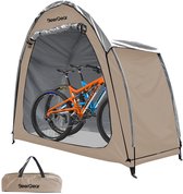 Fietstent met afneembare regenhoes - Schuurtent Camping - Opbergtent - Khaki/Bruin
