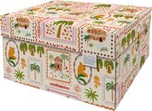 Dutch Design Brand - Boîte de rangement Dutch Design - Opbergbox - Boîte de rangement - Boîte de rangement - Voyages - Palmiers - Voyage - Vacances - Tropical - Léopard - Traveller