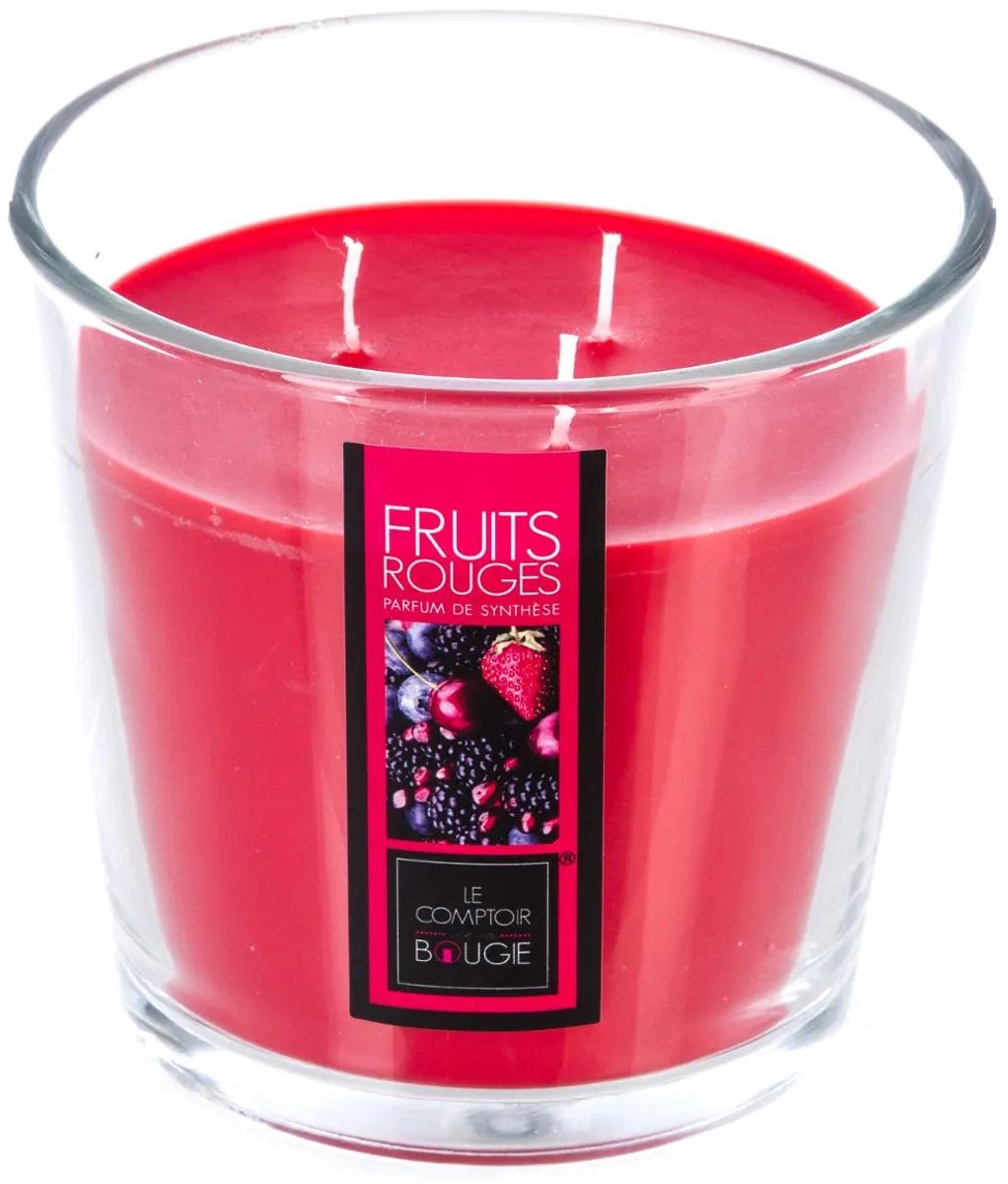Atmosphera geurkaars - rood fruit geur - 40 branduren - rood - in glas - aroma/geurkaars