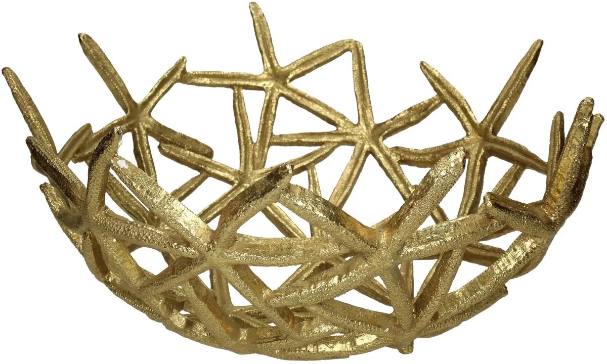 Bowl Seastar Polyresin Gold