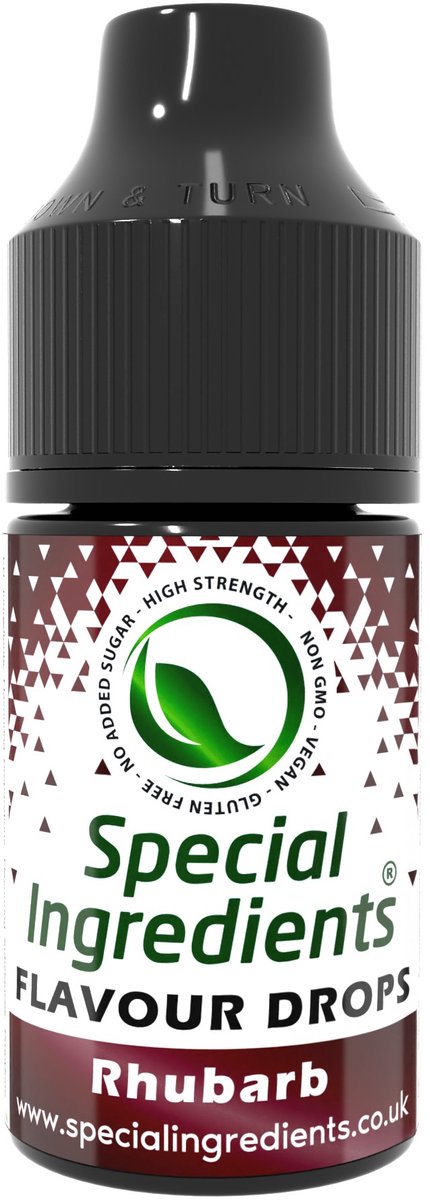 Rabarber Smaak Druppels - 30 ml - Smaakdruppels - Flavour Drops - Moderne Gastronomie - Moleculair Koken - Hersluitbare Pot - Recycled Plastic
