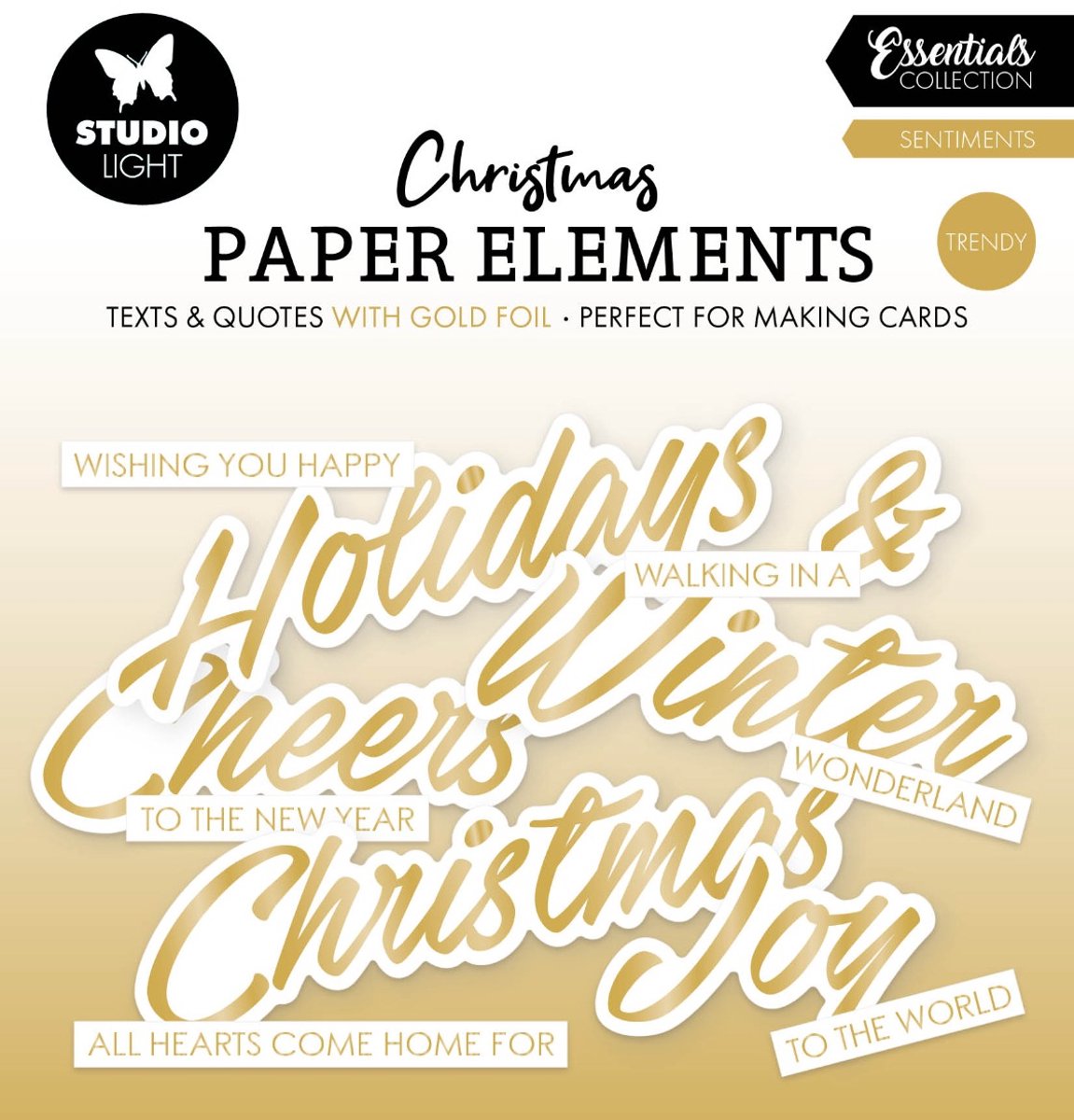 Paper elements Gold sentiments trendy - Essentials nr. 39