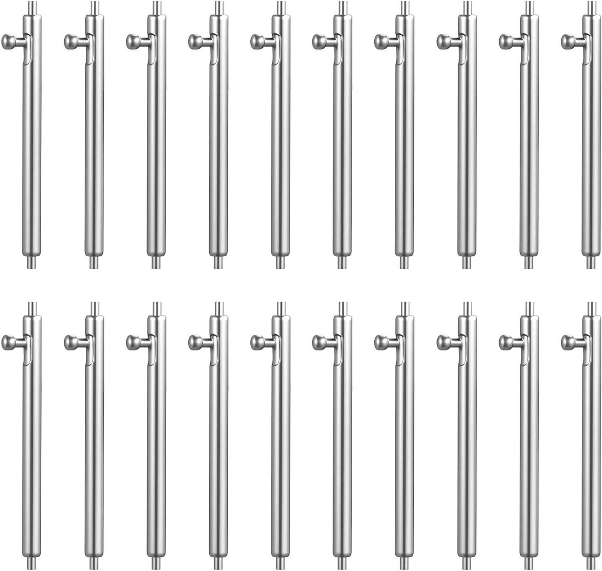 Allecto Plus - 20 stuks Horlogebandspelden 22mm Quick Release Spring Bars - Roestvrij Stalen Horlogeband Pins - Horloges Bands Vervanging - Strap Link Pin voor Horloges Bands Strap.