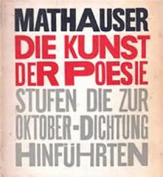 Zdenek Mathauser - Die Kunst der Poesie (Duits)
